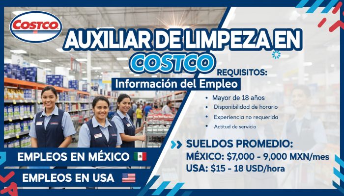 Auxiliar de Limpieza en Costco