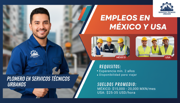 Plomero en Servicios Técnicos Urbanos